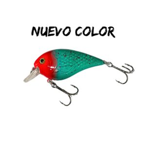 Crankbait paleta corta - ROJO con VERDE (Zanahoria)