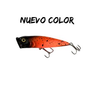 Popper - NEGRO con NARANJA 8,5 cm (mediano)