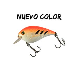 Crankbait paleta corta - NARANJA  con BLANCO con RAYAS NEGRAS